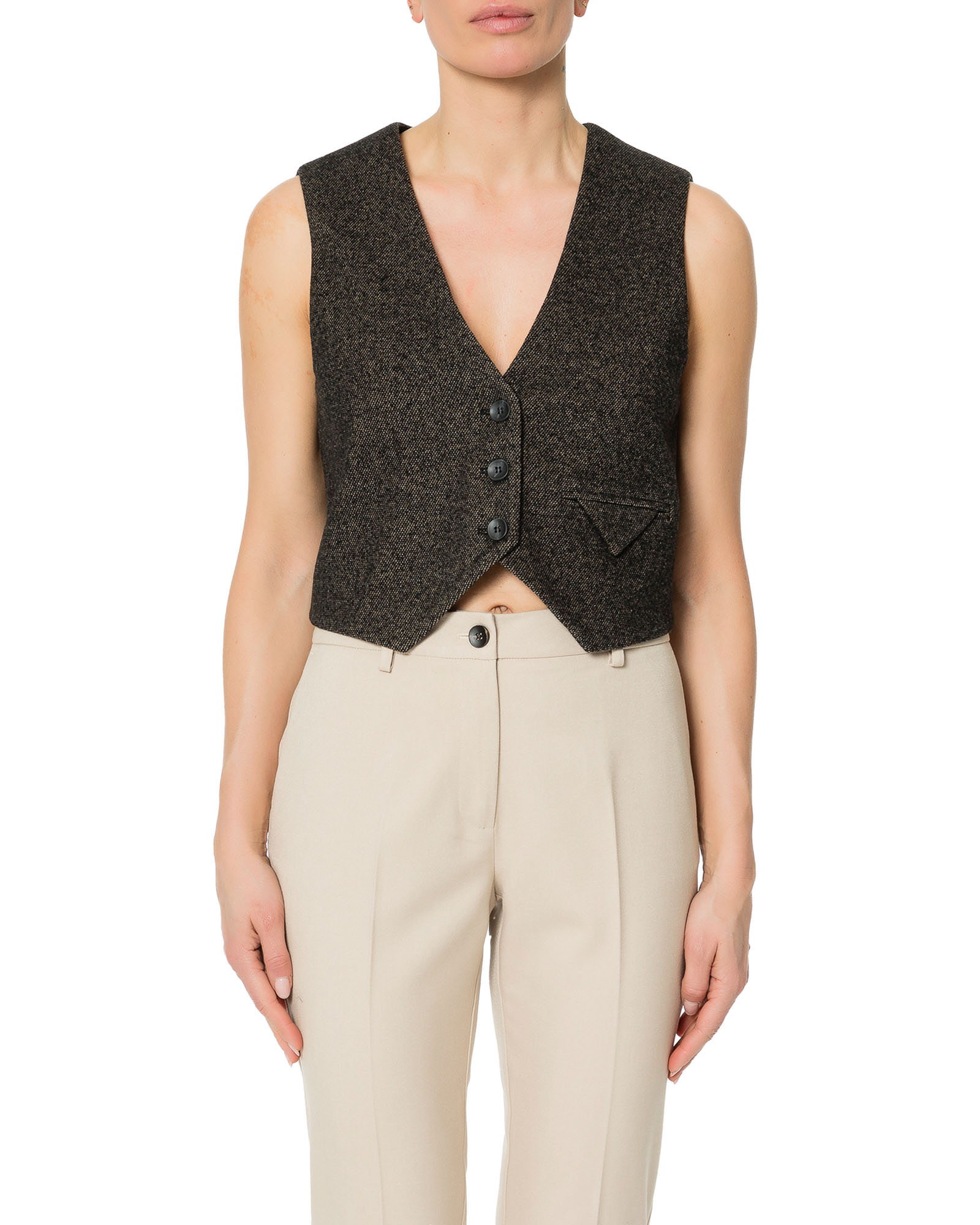 Rrue Bisquit GILET TWEED